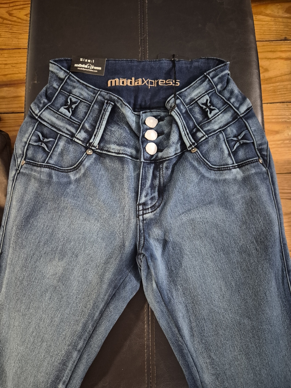 Women's High-Rise Blue Denim Jeans - Moda Xpress